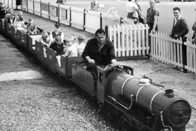 Do you recognise the driver? A picture from Alan Wallbanks collection of Southsea Miniature Railway.
