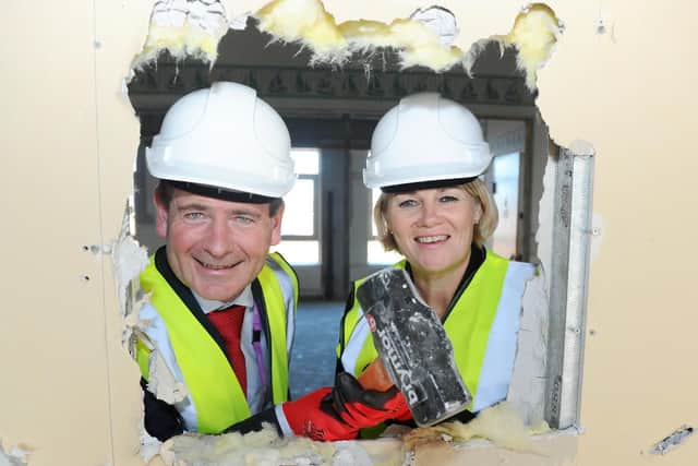 Andrew Strevens, deputy CEO and director of finance, performance and estates and Sue Harriman, chief executive of Solent NHS Trust.
Picture: Sarah Standing (180716-4686)