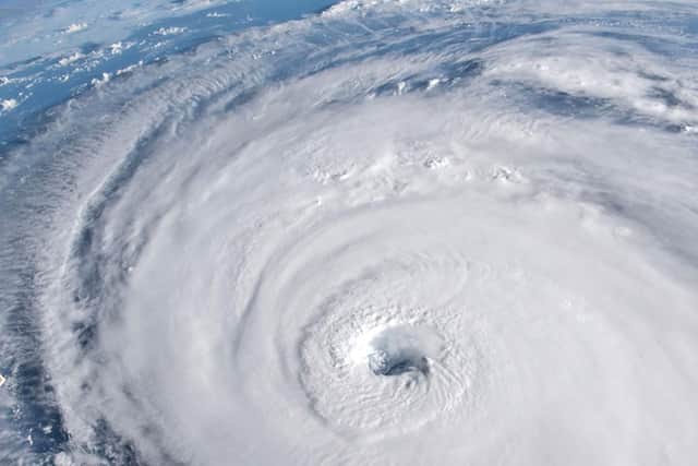 The eye ofHurricane Florence      Pic: NASA