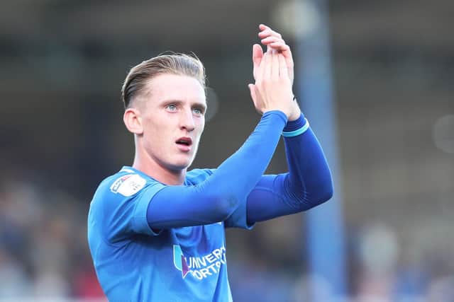 Ronan Curtis is back in Pompey's team this afternoon. Picture: Joe Pepler