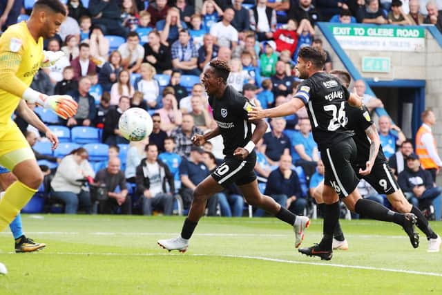 Jamal Lowe celebrates. Picture: Joe Pepler