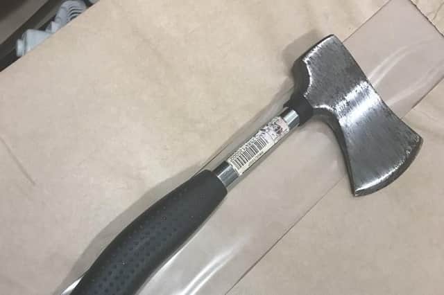 Armed police arrested a man and recovered an axe in Portsmouth on Sunday, September 16. Picture: @JOU_ArmedPolice/Twitter