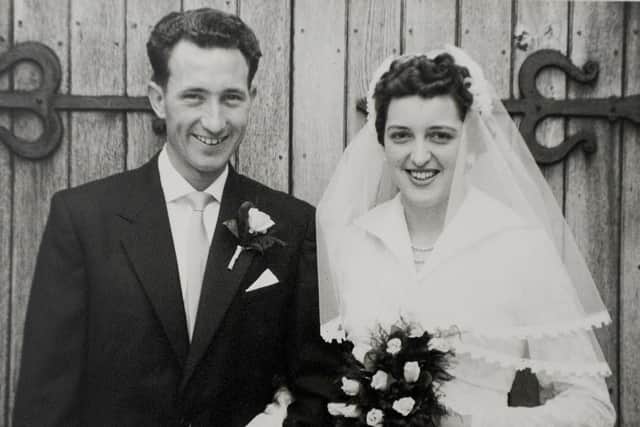Ray and Joan on their wedding day in 1958.