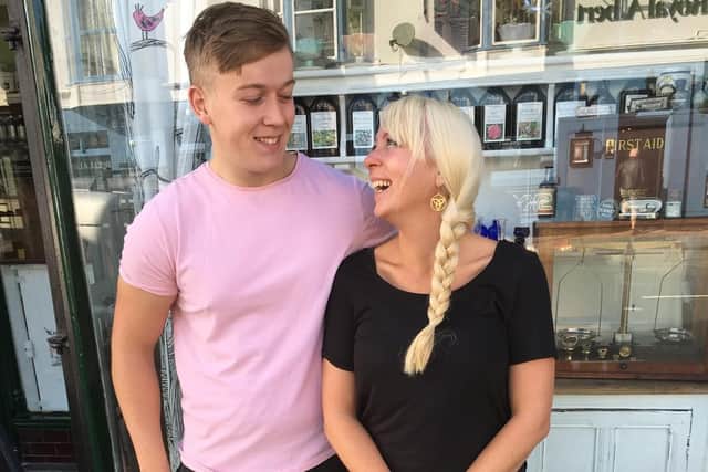 Wendy Budd with her son, Rowan, 17
