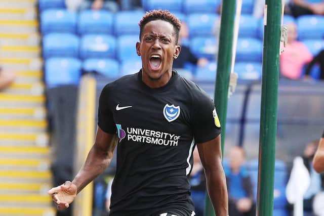 Jamal Lowe scored Pompey's second goal against Peterborough Picture: Joe Pepler