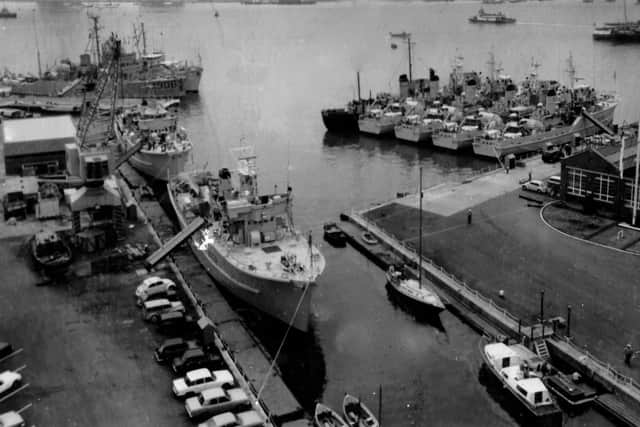Thanks to my very knowledgeable readers, I now have a lot more information about the minesweepers at HMS Vernon