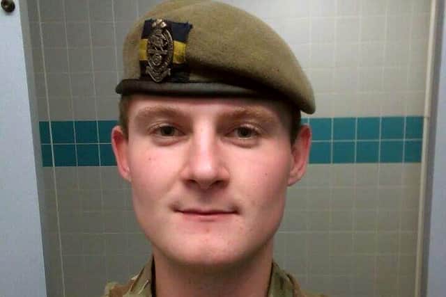Kyle in his army uniform last year