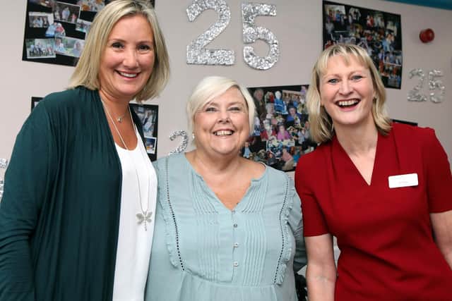 From left,Gosport MP Caroline Dinenage with Thorngate trustees chairman Doreen Dodd and chief executive Anne Taylor