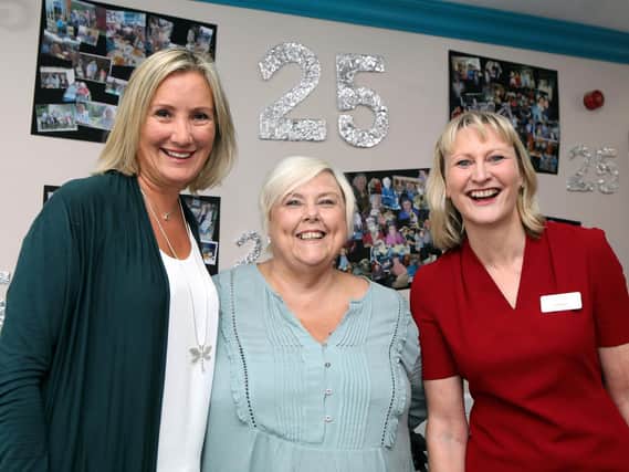 From left,Gosport MP Caroline Dinenage with Thorngate trustees chairman Doreen Dodd and chief executive Anne Taylor