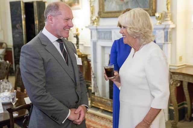 Chris O'Donnell meets HRH The Duchess of Cornwall Picture: Ian Jones