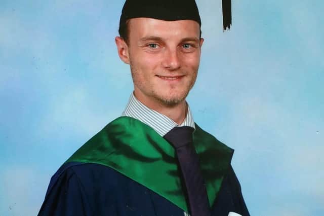 Matthew on his University of East Anglia graduation day