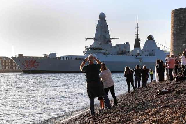 HMS Dragon leaving Portsmouth. Picture: UK Ministry of Defence CROWN COPYRIGHT, 2018