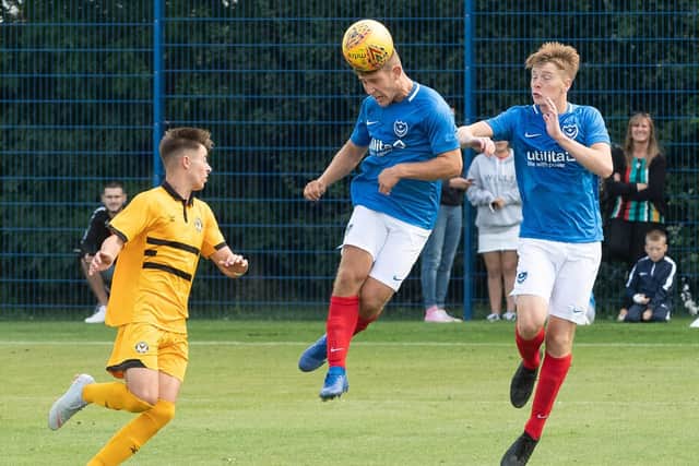 Stan Bridgman netted two for Pompey Academy against Bristol Rovers. Picture: Keith Woodland
