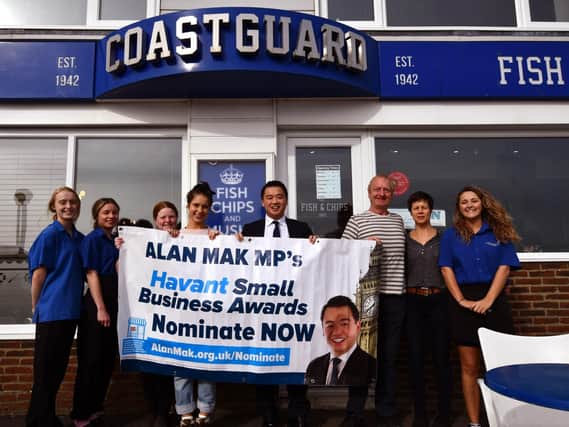 Havant MP Alan Mak calls for entries to his Small Business Awards