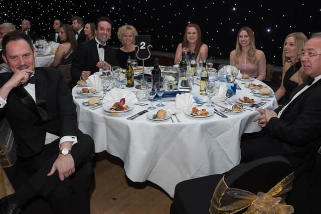 The Business Excellence Awards - Stephen Morgan Mp (left), Walter Cha (right) and sponsor Verisona Law