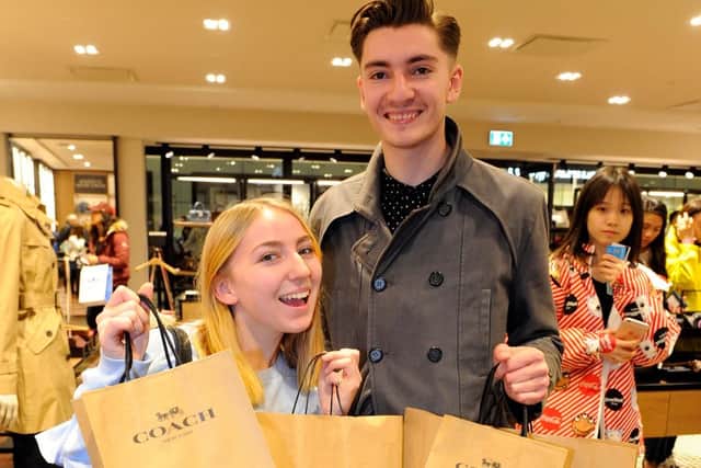 Students at last year's shopping event at Gunwharf Quays