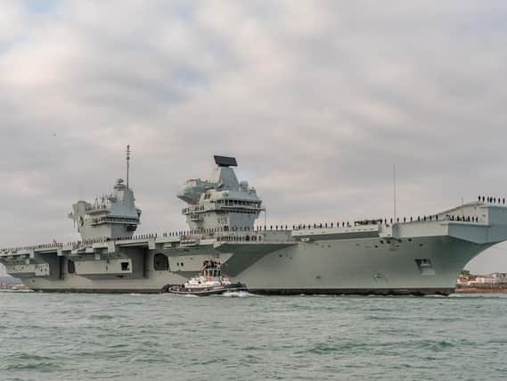 Aircraft carrier Queen Elizabeth. Picture: Shaun Roster