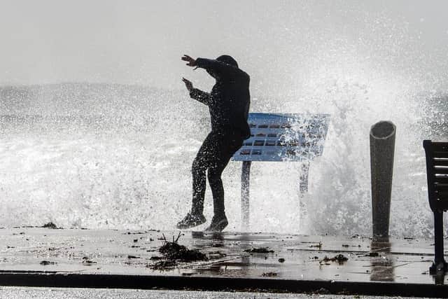 The winds could reach as fast as 57mph in some places. Picture: Lou Louis