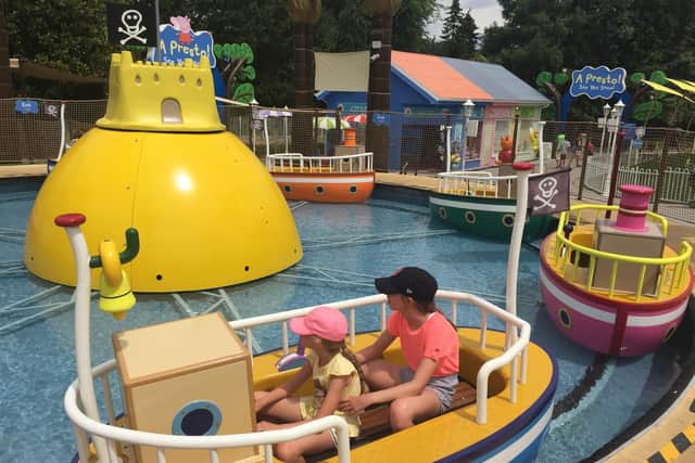 All aboard the boat at Gardaland.