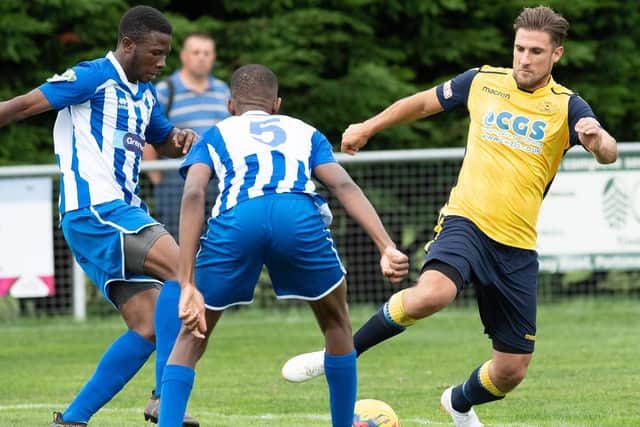 Moneyfields will be aiming to upset Hayes & Yeading in the FA Cup. Picture: Keith Woodland