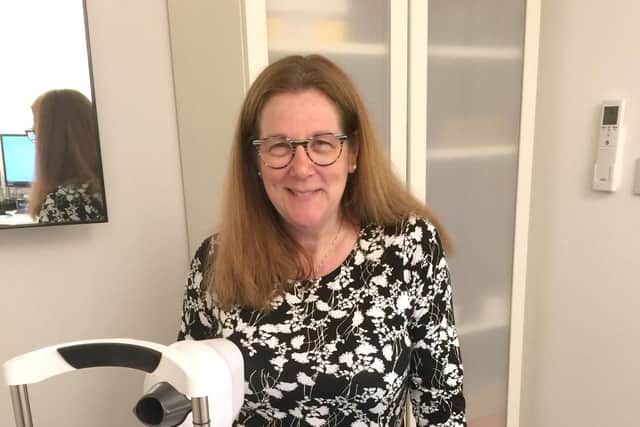 Optician Anne Gill