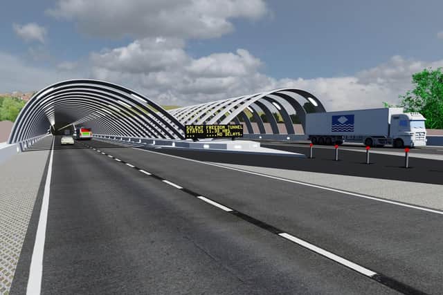 Artist impression of the Solent Freedom Tunnel portal at Whippingham, Isle of Wight. Picture: Able Connections Ltd