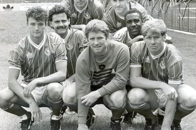 Alan Ball with his Pompey summer captures in August 1987