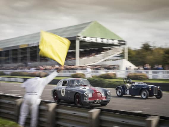 Vintage cars pictured during the Fordwater Trophy Race at Goodwood Revival this year