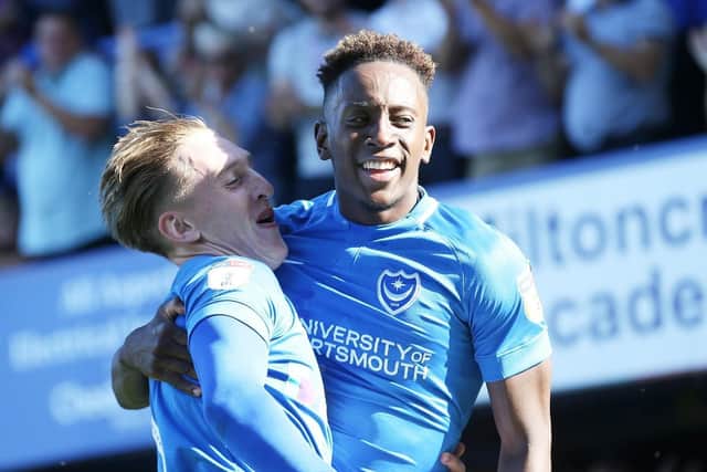 Ronan Curtis and Jamal Lowe. Picture: Joe Pepler
