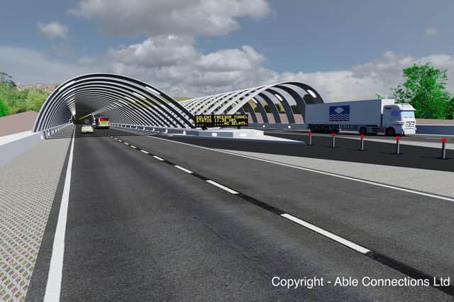 An artist's impression of the proposed Solent Freedom Tunnel portal at Whippingham, on the Isle of Wight  
Picture: Able Connections Ltd