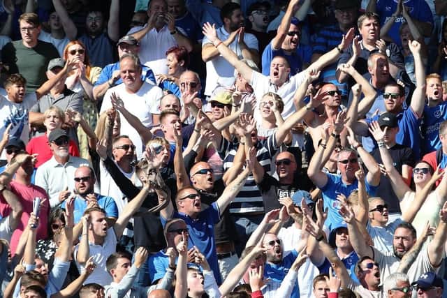 Pompey fans at Peterborough last Saturday Picture: Joe Pepler