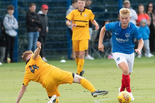 James Whiting scored for Pompey Academy in their loss to Cheltenham. Picture: Keith Woodland