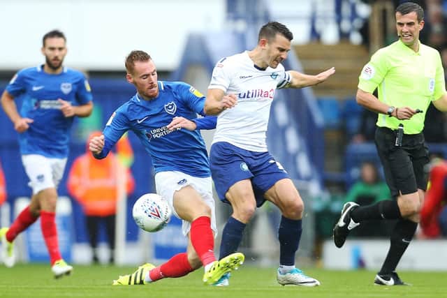 Andy McDonald has been disappointed with Tom Naylor in Pompey's midfield. Picture: Joe Pepler
