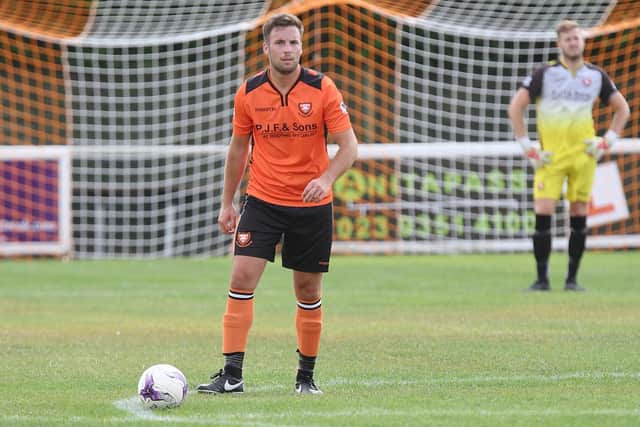 Olly Searle got the winning goal for AFC Portchester. Picture: Neil Marshall