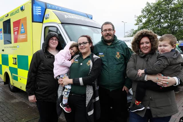 From left, Danielle Barter, Marie Barter with Lily, two, Jonathan Nell, and Nikki Miller with Brodie, two Picture: Chris Moorhouse