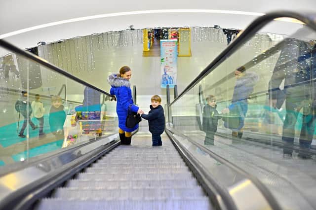 Toddlers can be easily occupied on escalators, says Kieran Howard.