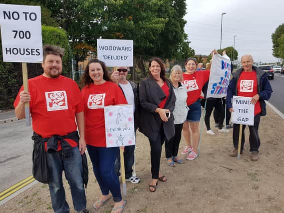 Activists campaign against plans for homes next to Newgate Lane. Picture: Supplied