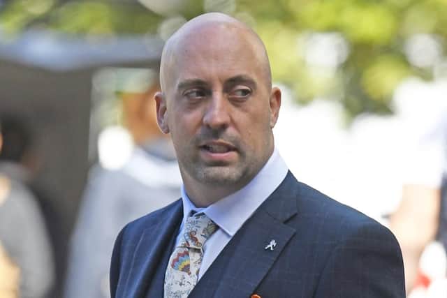 Ben Challinor, 33, after he went on trial at Portsmouth Crown Court
