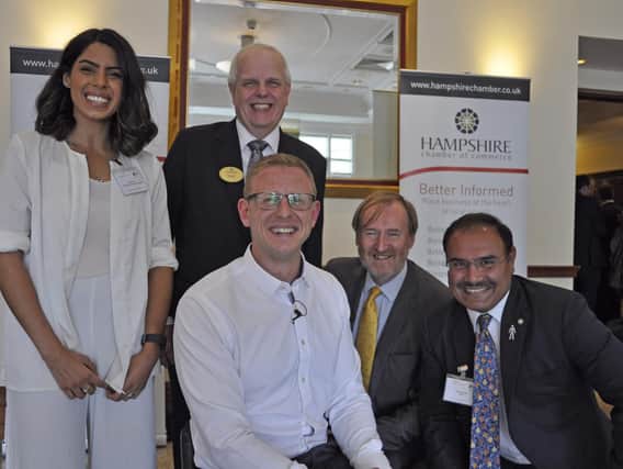 Paralympian Aaron Phipps was guest speaker at the Hampshire Chamber Southampton Boat Show lunch. Picture: Scott Sinclair