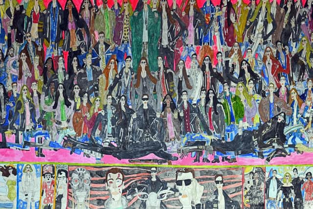 Rakibul Chowdhury's latest piece of artwork which is on show in London through the charity Outside In