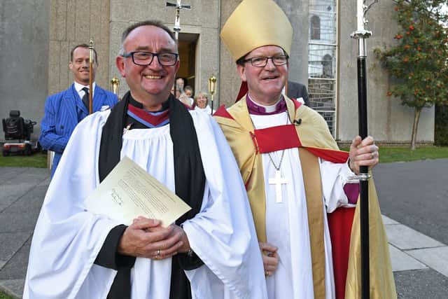 The Reverend Dr Colin Lawlor alongside The Bishop of Portsmouth, The Right Reverend Christopher Foster. Picture: Malcolm Wells