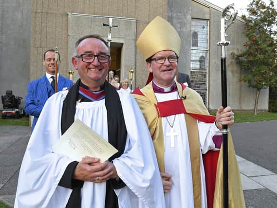The Reverend Dr Colin Lawlor alongside The Bishop of Portsmouth, The Right Reverend Christopher Foster. Picture: Malcolm Wells