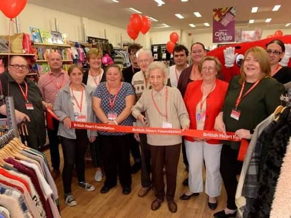 The ribbon is cut at the new British Heart Foundation store in Cosham