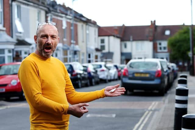 John Brymer is concerned that the traffic measures put in by Portsmouth City Council in Perth Road are not enough to keep people safe. Picture: Chris Moorhouse