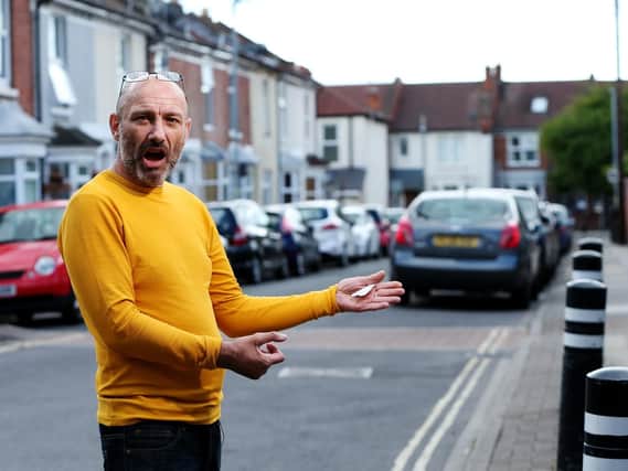 John Brymer is concerned that the traffic measures put in by Portsmouth City Council in Perth Road are not enough to keep people safe. Picture: Chris Moorhouse