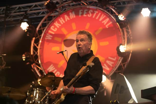 The Tom Robinson Band at the Wickham Music Festival, 2018. Picture: Vernon Nash (180417-015)