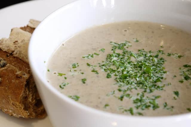 Lentil and mushroom soup