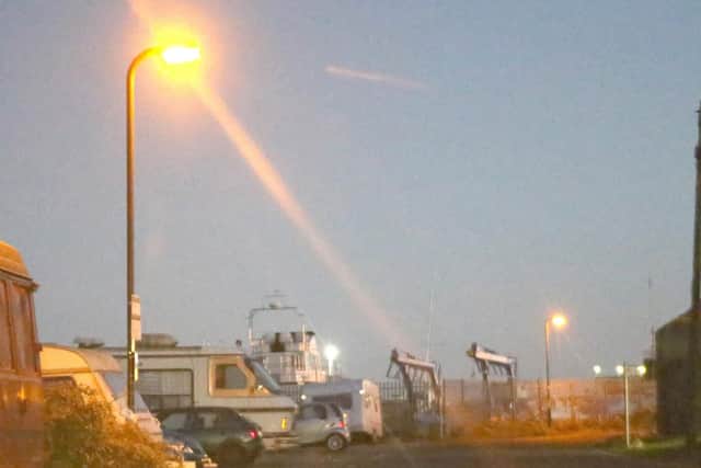Motor homes left at Ferry Road in Eastney on Wednesday evening