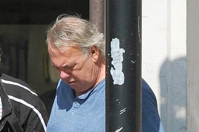 Brian Rayner outside Portsmouth Magistrates' Court after being ordered to leave Ferry Road in Eastney