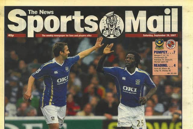 The front page of the Sports Mail from September 29, 2007